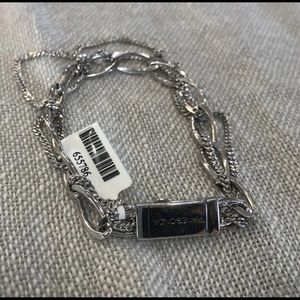 PIANEGONDA Bracelet 925 Sterling Chains, made in Italy, designer 7 1/2 inches